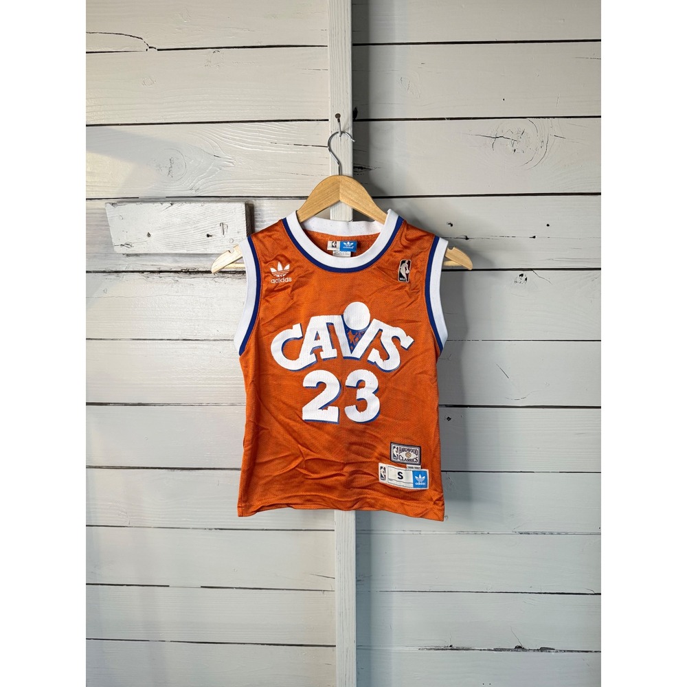 Adidas LeBron James Cleveland Cavaliers Jersey Kids Small 8 Orange NBA Hardwood